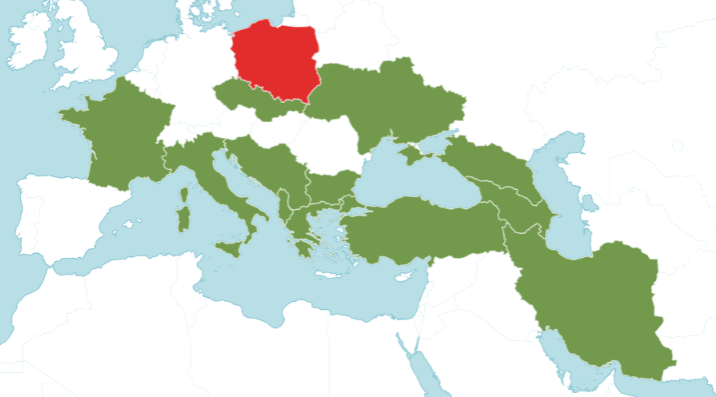 Map of general distribution of Dorycnium herbaceum Dorycnium herbaceum